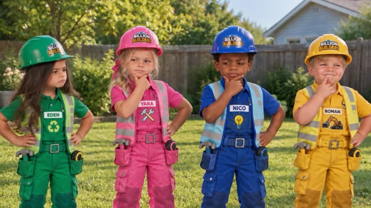 The BillionBuilders crew: Roman, Nico, Yara and Eden